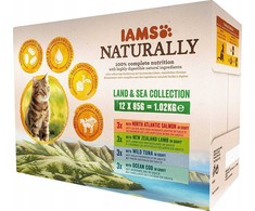 Eukanuba Drėgnas Kačių Maistas - Iams Naturally Suaugusiųjų Žemė Ir Jūra, Mėlyna