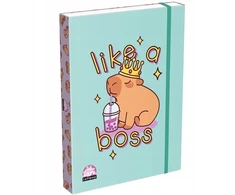 ICO aplankas su gumyte ICO Lizzy Lollipop Kapibara, erdvinis, A4, įvairių spalvų