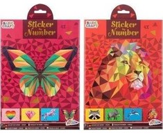 Grafix Įklijavimas pagal numerius 4 raštai Butterfly Moxy 100082/A
