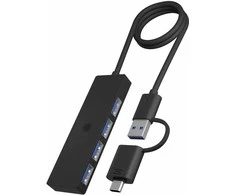 Icy Box „Raidsonic“ | 4 prievadų USB 3.2 2 kartos šakotuvas su maitinimo šaltiniu | IB-HUB1437-CPD