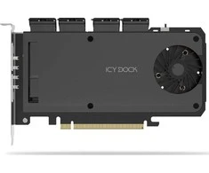 Icy Dock Adapteris 4 x M.2 NVMe SSD Mobile Rack Adapteris Card f