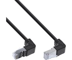 InLine ® Langų kabelis aukštyn / žemyn Anglija, S / FTP (PiMf), Cat.6, 250MHz, PVC, varis, juoda, 2,36m
