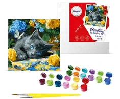 Ideyka Painting by numbers 40 x 40 cm KHO6795 Mėlyna-eyed kitten AP0098