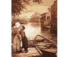 Ideyka Tapyba pagal skaičių - pirmasis bučiavosi 40x50cm