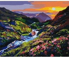 Ideyka Paveikslas pagal skaičius - Aušra kalnuose 40x50cm