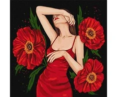 Ideyka Paveikslas pagal skaičius - Paslaptingas grožis 40x40cm