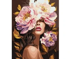 Ideyka Painting by numbers on frame KHO8443 In the scent of peonies 40x50 cm AP0120