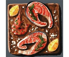 Ideyka Paveikslas skaičiais - Jūros delikatesas 30x30cm
