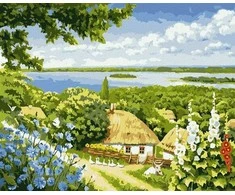 Ideyka Paveikslas skaičiais - Kaimiškas kampelis 40x50cm