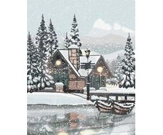 Ideyka Paveikslas skaičiais - Snieguota tyla 40x50cm EDUKAMP
