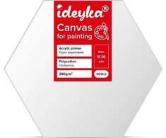 Ideyka Drobės tapyba ant 26 cm šešiakampio neštuvų rėmo