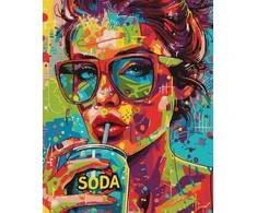Ideyka Tapyba pagal skaičius - Mergina su limonadu