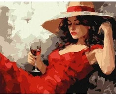 Ideyka Painting by Numbers - Mergina su skrybėle