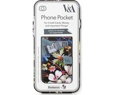 Dėklas IF Bookaroo Kilburn juoda gėlėta telefono piniginė
