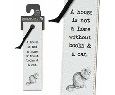 Bookshop Literary Bookmarks - Books &amp; A Cat