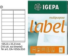 Lipni etiketė 105x35 IGEPA