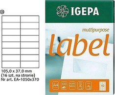 Lipni etiketė 105x37 IGEPA EA-105X37