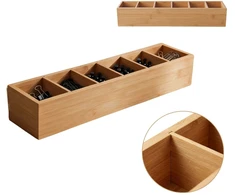 Ikonka Organizatorius stalčiui iš bambuko, 38 x 8 x 7 cm