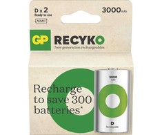 GP Akumuliatorius ReCyko D / R20 3000mAh 2 vnt.