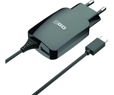 Įkroviklis 2GO 2GO Ladegerät 12W USB-C + 1-Port 1x USB-A Kabelis 1,4m juodas