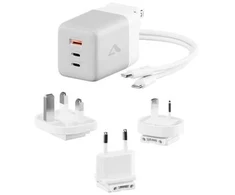 Alogic 3x100 greito galingumo 100 W kelioninis įkroviklis, skirtas įvairioms šalims