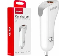 Automobilinis įkroviklis USB-A 2.1A 12/24V AMiO-03873