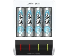 Ansmann Comfort Smart Charger įsk. 4 AA Minjono šikšnosparnis. 2100 mAh