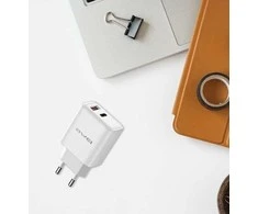Įkroviklis Awei PD81-EU 22.5W USB-A/USB-C baltas