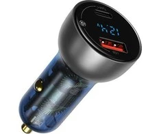 Baseus QC + PPS greitasis automobilinis įkroviklis 65W - Sidabrinis