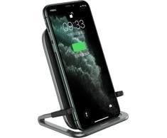 Baseus Rib horizontalus ir vertikalus laikiklis su belaidžiu įkrovikliu 15W - Juodas