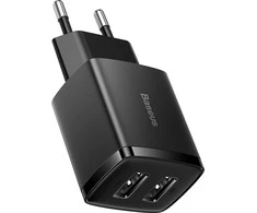 Baseus Sieninis įkroviklis 10.5W 2xUSB 2.1A, juodas