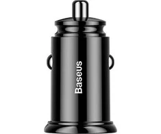 Baseus Circular automobilinis įkroviklis 2xUSB QC3.0 5A 30W - Juodas