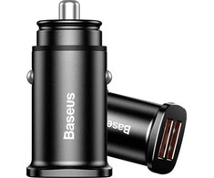 Baseus Square automobilinis įkroviklis 2xUSB QC3.0 5A 30W - Juodas