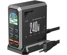 „Blitzwolf BW-S31“ 2xUSB-A, 4xUSB-C, PD, 240 W tinklo įkroviklis.
