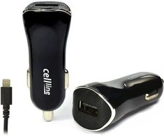 Beline Ład. sam. Cellline 1xUSB + lightning 1Aczarna/juodas iPhone 6