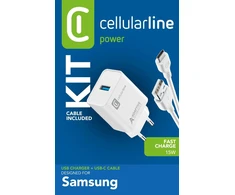 „Cellular Line Fast“ įkrovimas „Cellularline“ su C tipo laidu, skirtu adaptyviam įkrovimui „Samsung Galaxy S8“