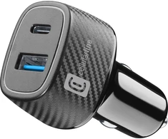 Įkroviklis Cellular Line Cellularline USB automobilinis įkroviklis Multipower Ultra 30W Juodas
