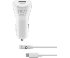 Įkroviklis Cellular Line USB-C AUTOMOBILINIS ĮKROVIKLIS DUAL KIT C2L 30W Baltas