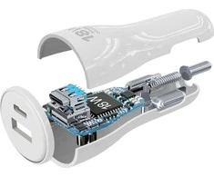 Įkroviklis Cellular Line USB-C AUTOMOBILINIS ĮKROVIKLIS DUAL KIT C2L 30W Baltas