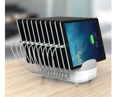 Įkroviklis Compulocks c10 Ports USB įkrovimo dokas su UK kištuku - Įkrovikis stotelė - 120 vatų - 2,4 A - 10 išvesties prievadų (USB) - Didžioji Britanija