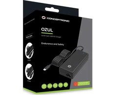 Įkroviklis Conceptronic CONCEPTRONIC Ladegerät 1Port 100W GaN,USB-C UK Stecker sw