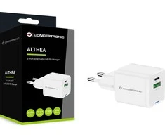 Įkroviklis Conceptronic CONCEPTRONIC Ladegerät 2Port 20W,1xUSB-C,1xUSB-A 1.5m ws