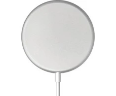 Crong MagSpot – aliuminio belaidis įkroviklis MagSafe (sidabro baltas)
