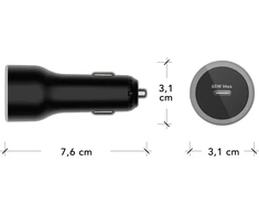 Įkroviklis dbramante re-charge - Maitinimo šaltinis automobilinis - 65 Watt (24 pin USB-C) - juoda