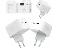 Įkroviklis . DENMEN Įkroviklis SIECIOWA DUAL USB-C 35W DC20