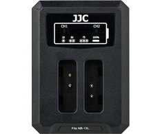 Fotoaparato įkroviklis JJC Dviejų kanalų įkroviklis JJC DCH-NB13L, skirtas NB-13L baterijoms
