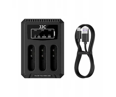 Įkroviklis do aparatu JJC Potrójna Įkroviklis USB Na 3x Akumuliatorius Ricoh Db-110 Olympus Li-90b Li-92b / Dch-110tc (SB12254)