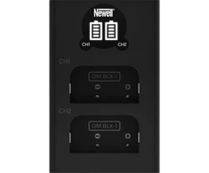Newell DL-USB-C dviejų kanalų įkroviklis BLX-1 akumuliatoriams, skirtas Olympus