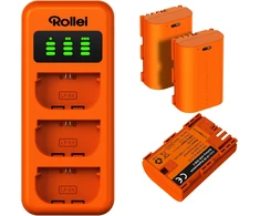 Įkroviklis do aparatu Rollei LP-E6 kroviklis akumulatorów Akumuliatorius aparatu cyfrowego USB (20076)