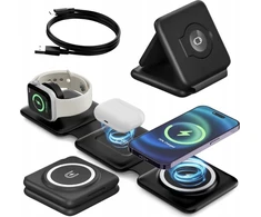 „Teltech“ belaidis indukcinis šildytuvas „MagSafe 3w1 15W“ + C tipo laidas - C tipo Juda